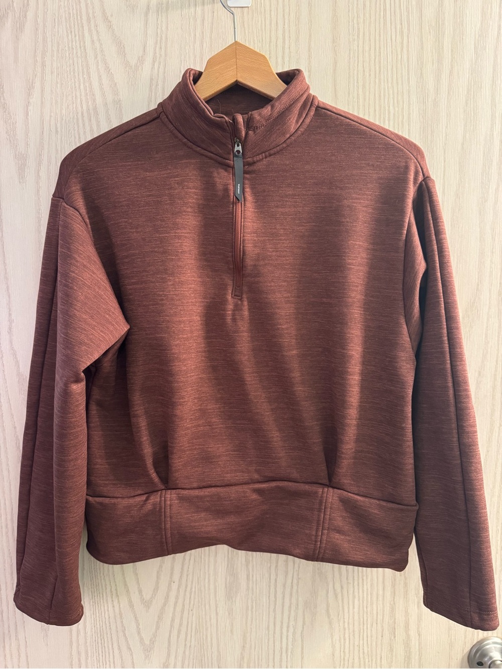 Athleta brown Half-Zip Pullover, clean athletic look
